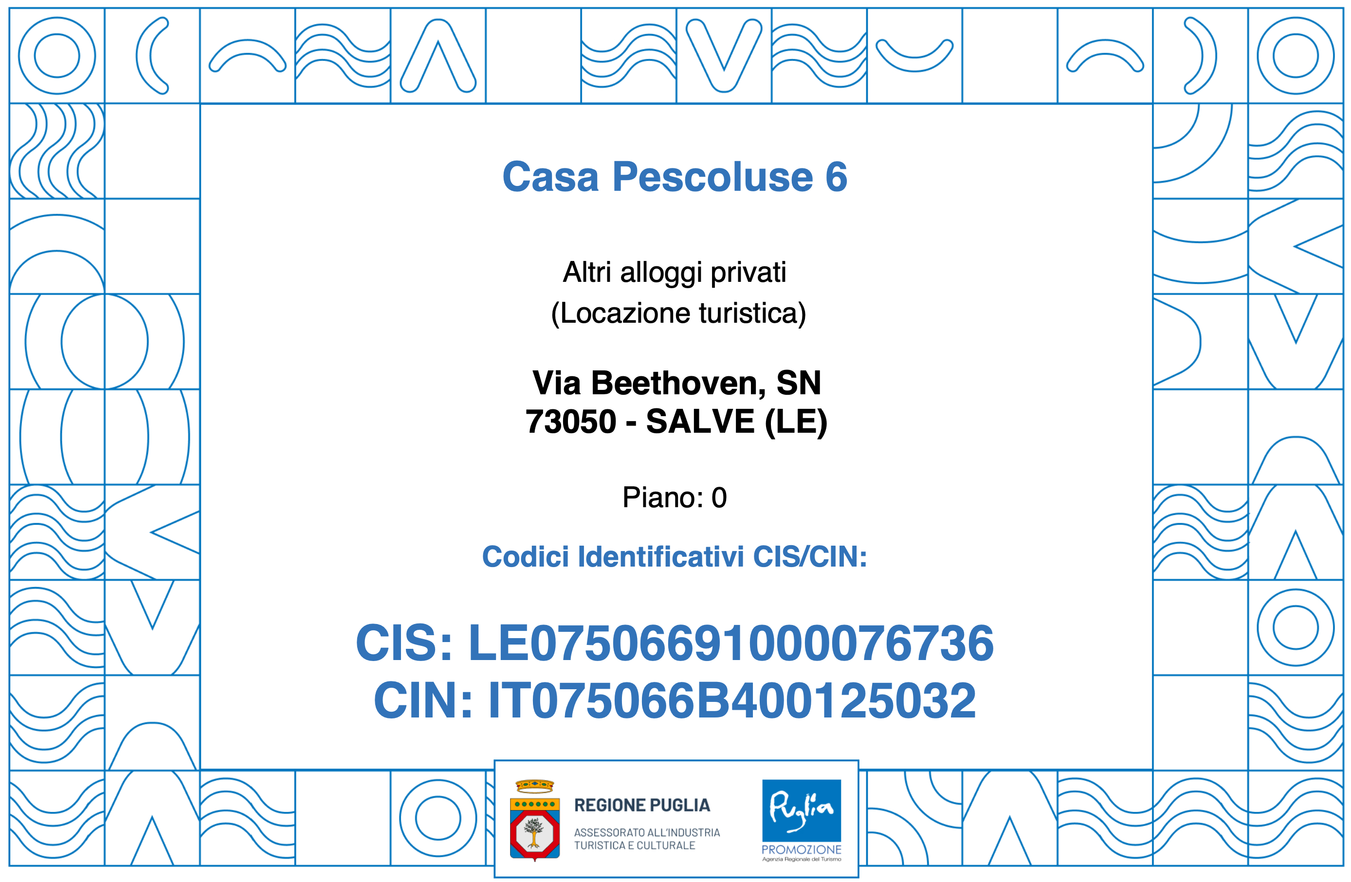 CIN e CIS Casa Vacanze