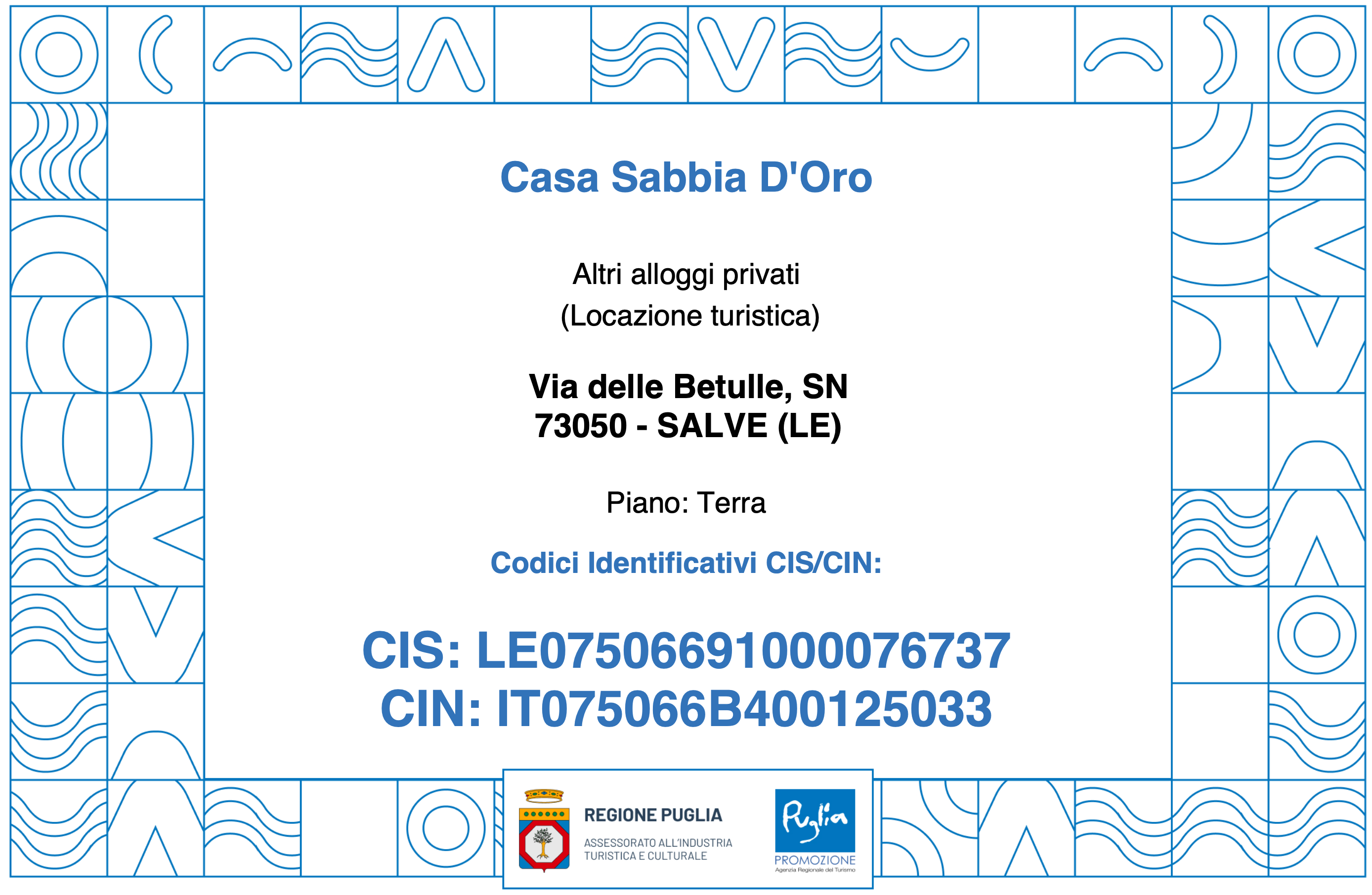 CIN e CIS Casa Vacanze