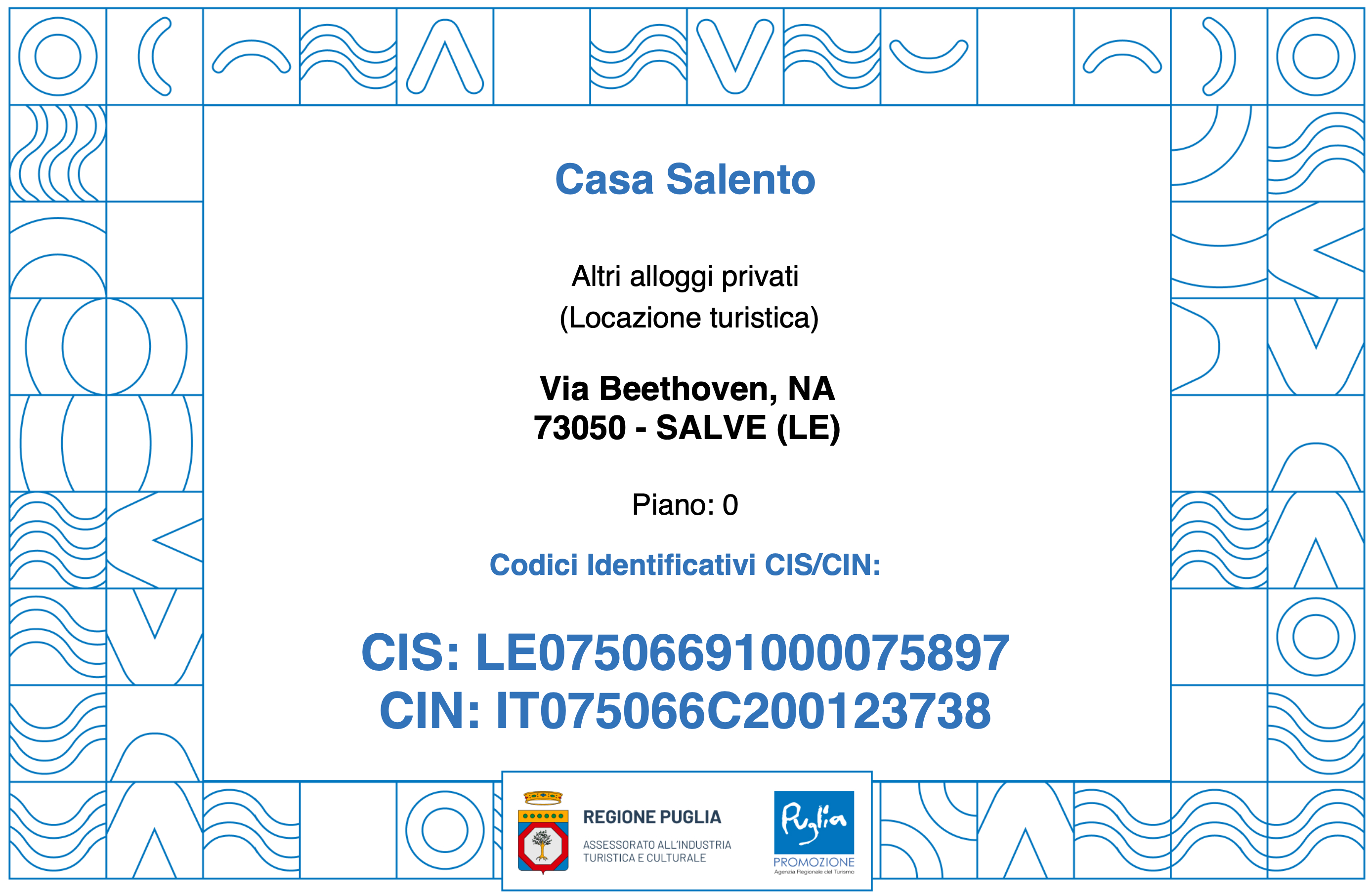 CIN e CIS Casa Vacanze